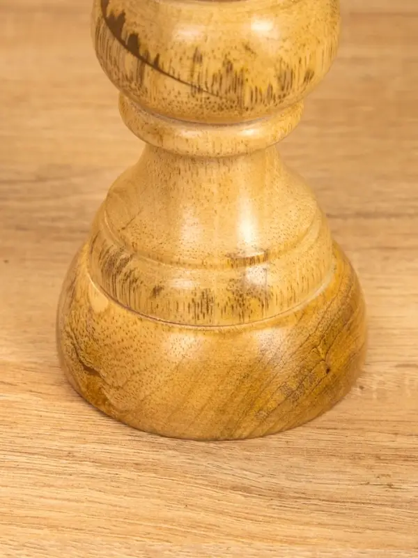 Подсвечник "Стич" 8х8х15,5 см, дерево шишам