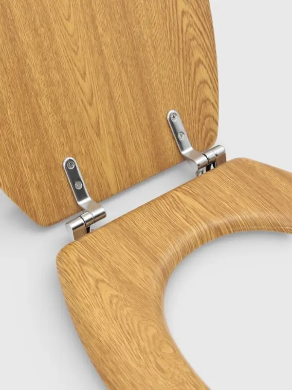 Сиденье для унитаза, 45&times;36&times;5 см, натуральное дерево