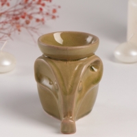 Аромалампа керамика "Слонёнок" тёмно-оливковая 8х10х9 см