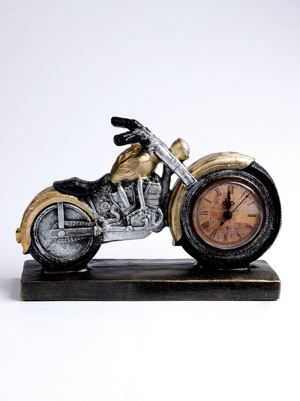 Часы настольные интерьерные, &laquo;Байк&raquo;, на батарейках, 28&times;7.4&times;17 см, d-7 см
