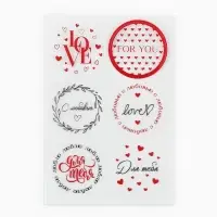 Наклейки для подарков и цветов &laquo;С любовью&raquo;, винил, 9.3 х 16 см