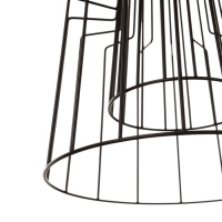 Светильник "Крит" 1х40Вт Е27 черный/коричневый 25х25х37(137)см