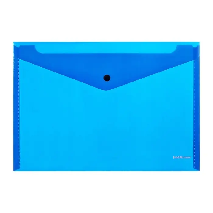 Папка-конверт на кнопке А4, 140 мкм, ErichKrause Fizzy Classic, непрозрачный, тиснение, микс