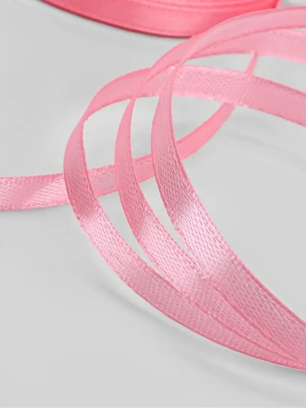 Лента атласная, 6 мм, 23&plusmn;1 м, нежно-розовая №147