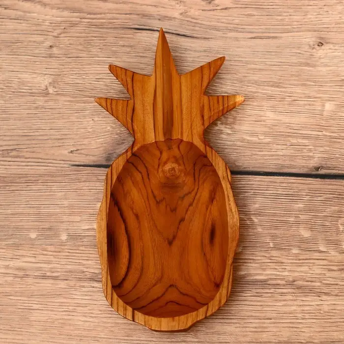 Блюдо &laquo;Ананас&raquo;, 26&times;14&times;4.5 см, тиковое дерево