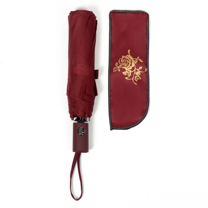 Зонт полуавтоматический &laquo;Розы&raquo;, с проявляющимся рисунком, эпонж, 3 сложения, 8 спиц, R = 48 см, цвет МИКС