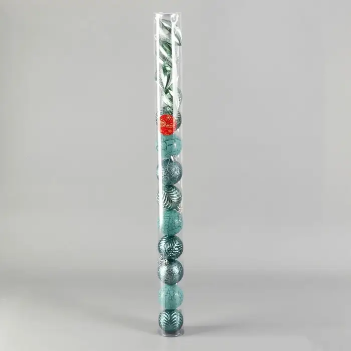 Ёлочные игрушки &laquo;Мелодия&raquo;, пластиковые, набор 13 шт., 6 см, зелёный