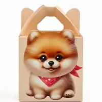 Подарочная коробка, упаковка &laquo;Милый шпиц&raquo; 10&times;10&times;10 см