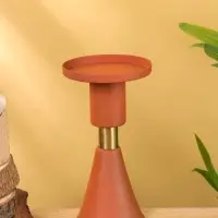 Подсвечник на 1 свечу текстурный "Терракотовый" 10,5х10,5х19,5 см