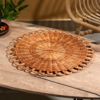 Подставка под горячее, 40х40х1 см, ротанг