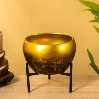 Кашпо на подставке "Горшочек для мёда" железо 15х15х15 см