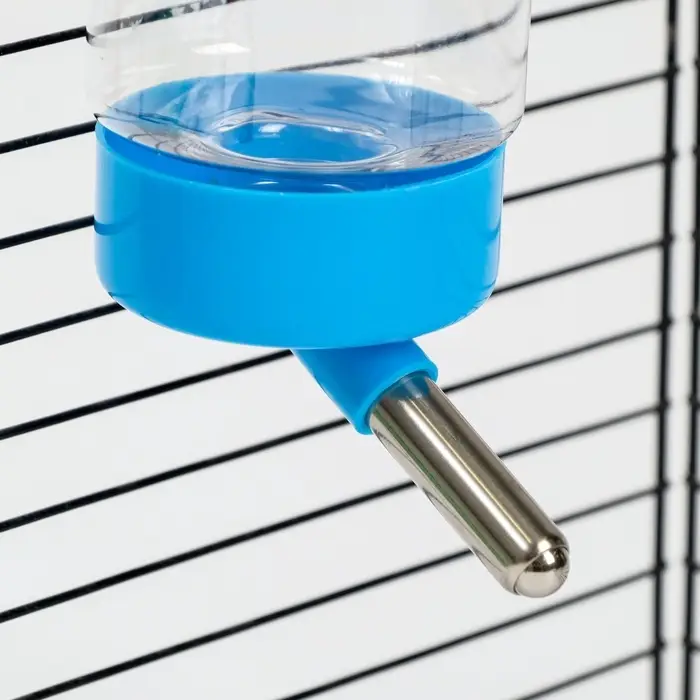 Поилка для клетки, 400 мл, 9 х 6 х 20 см, голубая