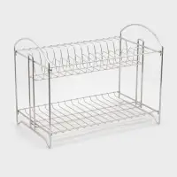 Сушилка для посуды универсальная, разборная, с поддоном, цвет хром 39,5*24*29,5см