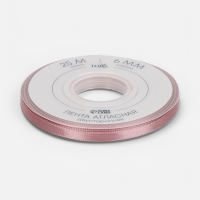 Лента атласная двухсторонняя №164 6мм*25&plusmn;1м пудровый TR