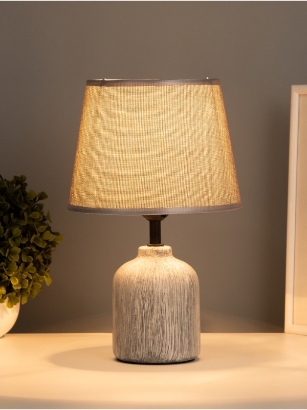 Лампа настольная "Никс" 1х40Вт Е27 серый 20х20х30см МОДЕЛЬ: