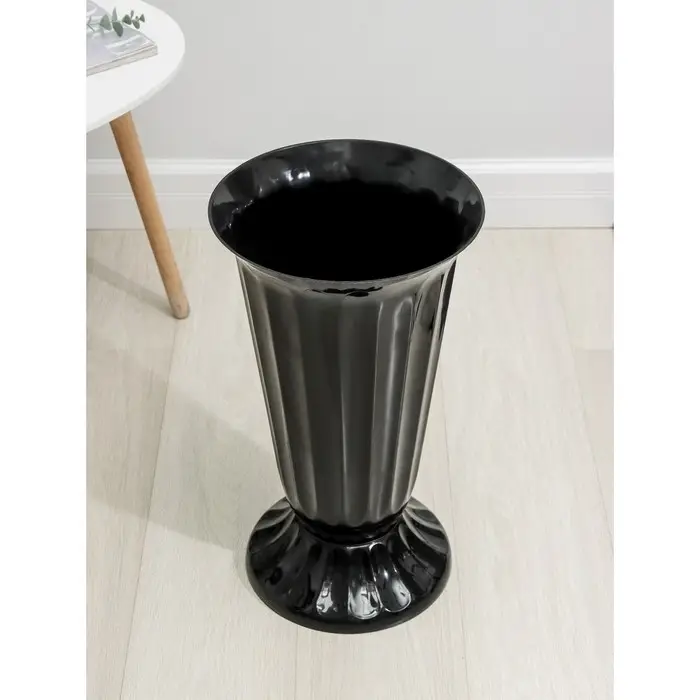 Ваза &laquo;Цветочная&raquo;, 17 л, d=29 см, h=52 см, пластиковая, чёрная