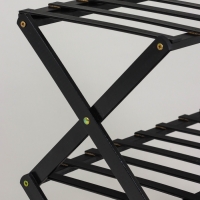 Подставка для цветов Greengo, 4 полки, 50 &times; 25 &times; 68 см, напольная, бамбук, чёрная