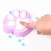 Сквиш антистресс - игрушка &laquo;Кошачья лапка&raquo;, с пушистой посыпкой, МИКС