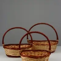 Набор  корзин (ива), 42х33хH36,5 см, 34х28хH32 см, 28х23хH28 см, 3 шт., нат.