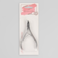 Кусачки маникюрные для кутикулы, двойная пружина, 9,5 см, длина лезвия - 10 мм, на блистере, цвет серебристый