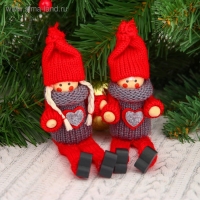 Игрушка - подвеска &laquo;Куколка в вязаном костюмчике&raquo;, МИКС