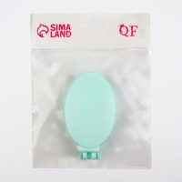 Расчёска массажная, складная, с зеркалом, 9,5 &times; 5,5 см, цвет бирюзовый