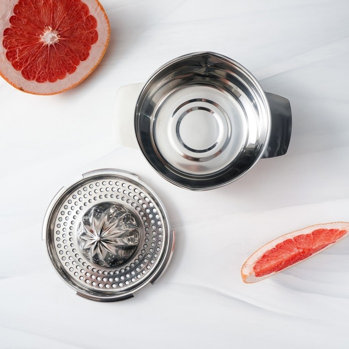 Соковыжималка из нержавеющей стали для цитрусовых, 13&times;10,5 см