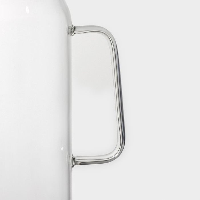 Кувшин для воды стеклянный с металлической крышкой Magistro &laquo;Богема&raquo;, 2 л, 9,7&times;32 см, цвет крышки серебряный