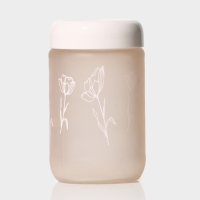 Банка стеклянная для сыпучих продуктов &laquo;Рози&raquo;, 660 мл, цвет розовый