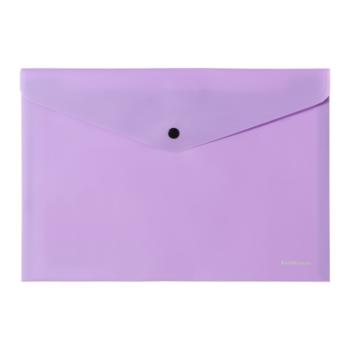 Папка-конверт на кнопке А4, 180 мкм, ErichKrause "Soft Manga", тиснение "софт-тач", непрозрачная, микс