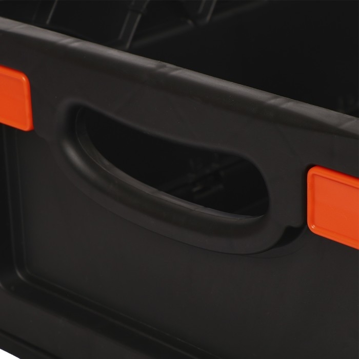 Ящик складной, пластиковый, 40 &times; 30 &times; 17 см, чёрный