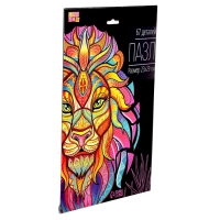 Фигурный пазл в рамке &laquo;Лев&raquo;, на подложке, 67 деталей