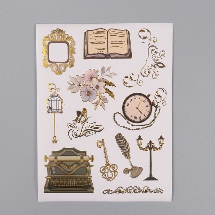 Фотоальбом 25 листов (наклейки+кольца) Фотоальбом 25 листов (наклейки+кольца) "Классический" тиснение золото 19х27х3 см