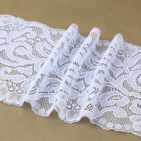 Кружевная эластичная ткань, 175 мм &times; 2,7 &plusmn; 0,5 м, цвет небесно-голубой