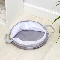 Корзина для белья Доляна, складная, 35&times;35&times;43 см, цвет белый