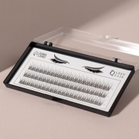 Набор накладных ресниц &laquo;Ласточкин хвост&raquo;, пучки, 10 мм, толщина 0,07 мм, изгиб С, 12 D