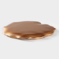 Блюдо для фруктов Доляна &laquo;Кувшинка&raquo;, 30&times;30 см, цвет золотой