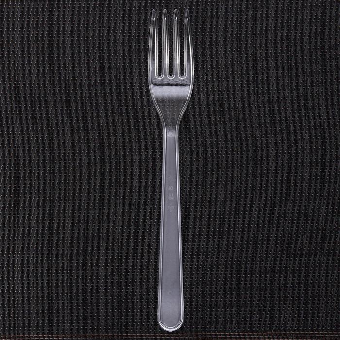 Набор одноразовых вилок, 18 см, 10 шт, цвет прозрачный