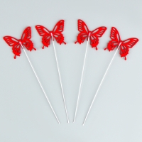 Набор топперов &laquo;Бабочки&raquo;, цвет красный