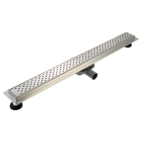 Трап ZEIN, c флaнцeм свободного вращения 360&deg;, 7х80 см, d=40/50 мм, нерж. сталь, сатин