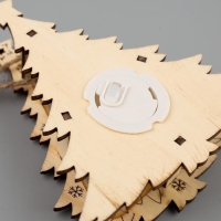 Ёлочная игрушка &laquo;Ёлочка с оленем&raquo;, от батареек, свечение тёплое белое