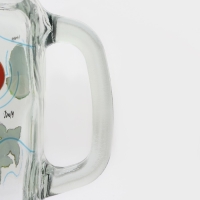 Набор кружек стеклянных Доляна &laquo;Летняя прохлада&raquo;, 2 предмета: 2 кружки с крышками и трубочками 450 мл