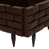 Грядка пластиковая, 4 секции, 45 &times; 45 &times; 20 см, шоколад