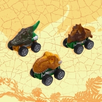 Грузовик инерционный &laquo;Динозавр&raquo;, с 3 машинами, световые и звуковые эффекты