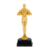 Наградная фигура мужская, &laquo;Оскар&raquo;, подставка пластик черная, 24 х 8,8 х 8,8 см.