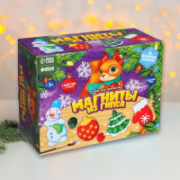 Магниты из гипса на новый год своими руками &laquo;Новогоднее настроение&raquo;, новогодний набор для творчества