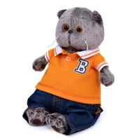 Мягкая игрушка &laquo;Басик в джинсах и футболке поло&raquo;, 25 см