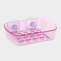 Мыльница на присосках Bath Collection, пластик, 13&times;10&times;3 см, цвет МИКС