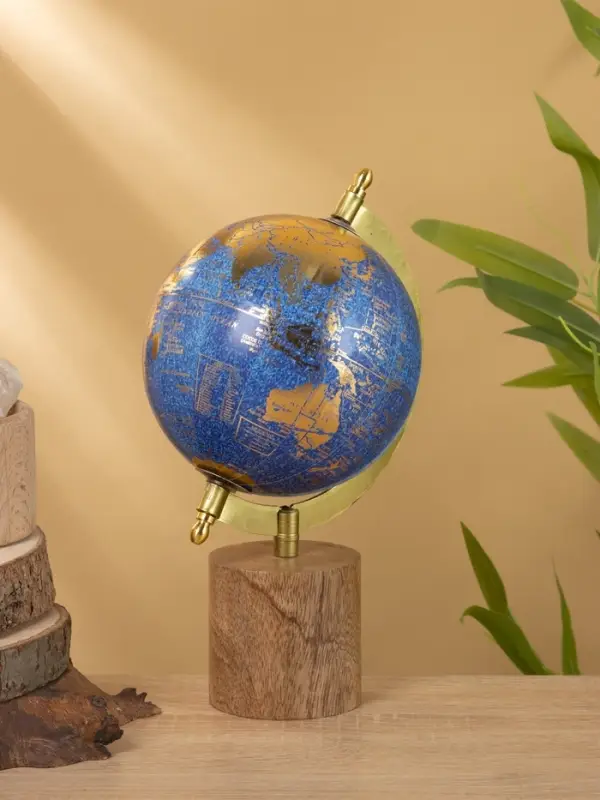 Глобус сувенирный 15х13х24 см, подставка дерево