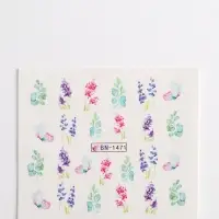 Слайдеры для ногтей &laquo;Акварельные цветы&raquo;, разноцветные